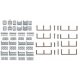 Villa Fence -- Kit - 76-1/4′ 193.6cm Total (gray), HO, Faller Gmbh 180426
