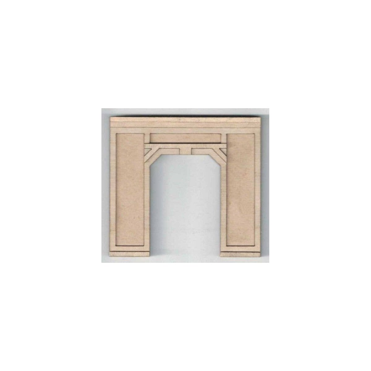 Single-Track Concrete Tunnel Portal - Laser-Cut Wood Kit -- 3 x 2-3/4 x 1/4′, N, GCLaser 9107