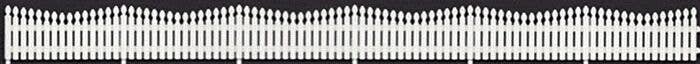 Fancy Picket Fence -- 5 Pieces, 32-1/2′ 82.6cm Length Total, HO, Tichy Train Group 8282