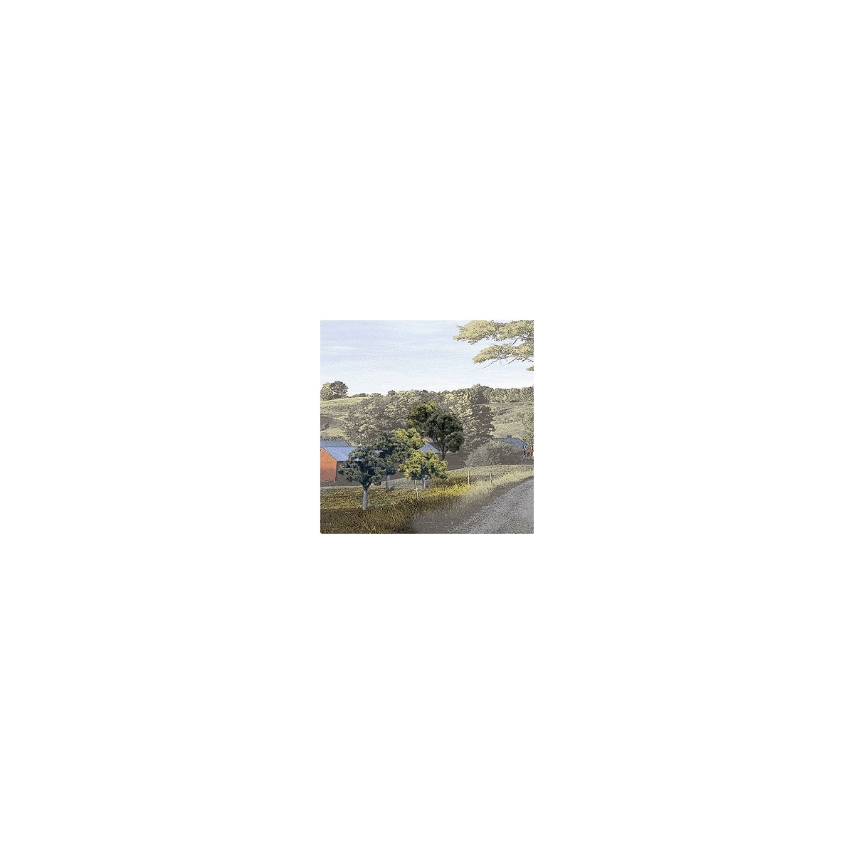 Mixed Green Deciduous Tree Pack - Ready Made Trees(TM) -- 2 to 3′ 5.1 to 7.6cm pkg(23), All Scales, Woodland Scenics 1571