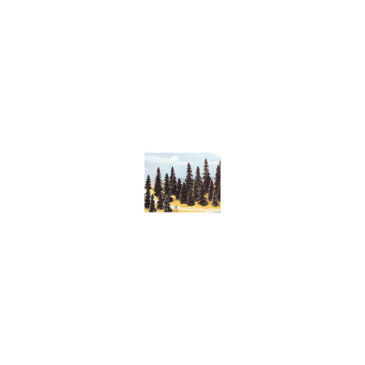 Pine Tree Assortment -- 2-3/8 to 4-11/32′ 6 to 11cm pkg(100), All Scales, Busch Gmbh & Co Kg 6499