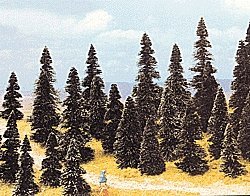 Pine Tree Assortment -- 2-3/8 to 4-11/32′ 6 to 11cm pkg(100), All Scales, Busch Gmbh & Co Kg 6499