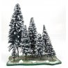 Spruce Trees with Snow -- 7 Trees 3 - 9′ 7.6 - 22.9cm Tall, All Scales, Grand Central Scenery SSP