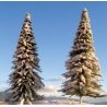 Assorted Pine Trees w/Snow -- 3 to 9′ 7.6 to 22.9cm pkg(7), All Scales, Grand Central Scenery T13