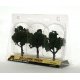 Ready-Made `Realistic Trees` - Deciduous - 4 to 5` 10.2 to 12.7cm pkg(3) -- Medium Gree, All Scales, Woodland Scenics 1510