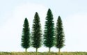Cedar Trees -- 4 to 6′ 10.2 to 15.2cm pkg(24), HO, JTT Miniature Tree 92031