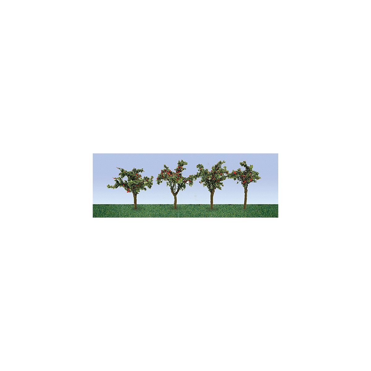 Apple Tree Saplings -- 1-3/8′ 3.5cm Tall pkg(12), HO, JTT Miniature Tree 95517