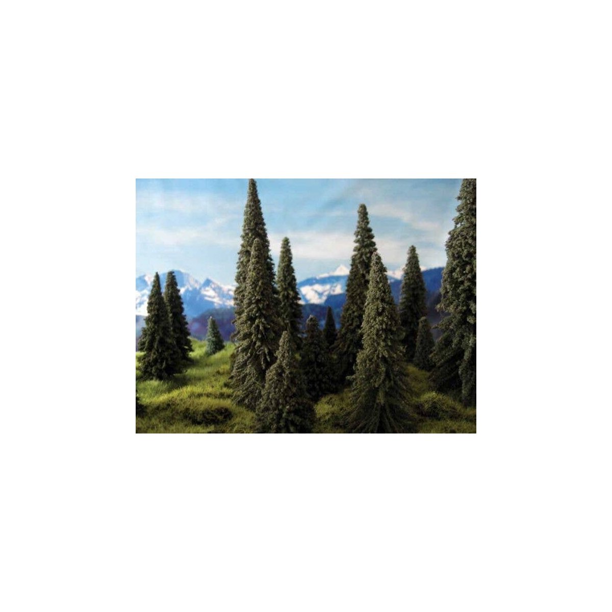Pine Trees -- 2 to 3′ 5.1 to 7.6cm pkg(6), All Scales, Grand Central Scenery T6