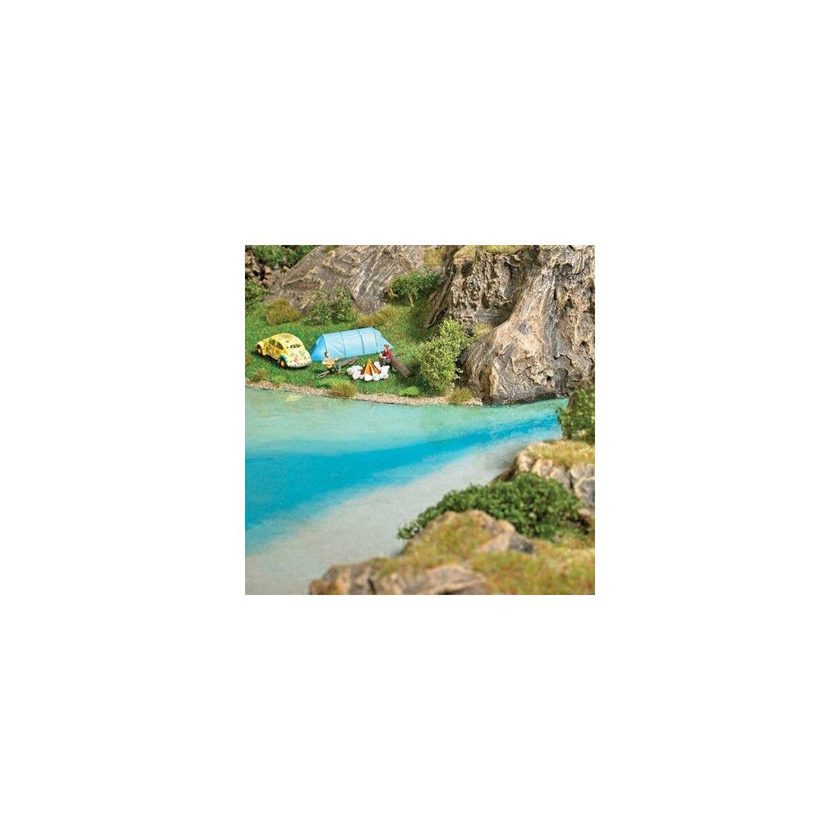 Modeling Water Color Set -- 1 Each: Turquoise, Blue, Light Blue 3.4oz 100ml, All Scales, Busch Gmbh & Co Kg 7581