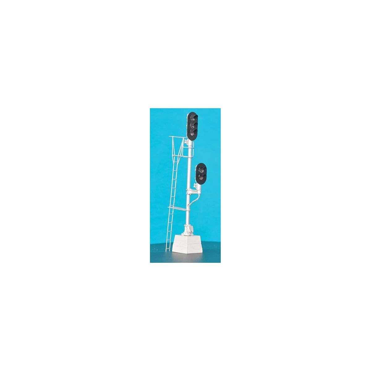 General Railway Signal Style D 2-Headed Style D Block Signal - Assembled -- 3-Over-2 Aspect w/Individ, HO, Details West 943