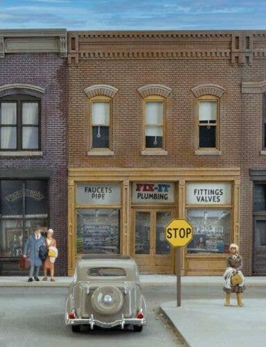 Stop Signs pkg(10) -- 1924-1954 (yellow, black), HO, Walthers SceneMaster 4211