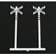 Railroad Crossbuck Warning Sign -- Canadian-Style w/Railway Crossing, CN Lettering pkg(10), HO, Tichy Train Group 8180