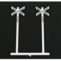 Railroad Crossbuck Warning Sign -- Canadian-Style w/Railway Crossing, CN Lettering pkg(10), HO, Tichy Train Group 8180