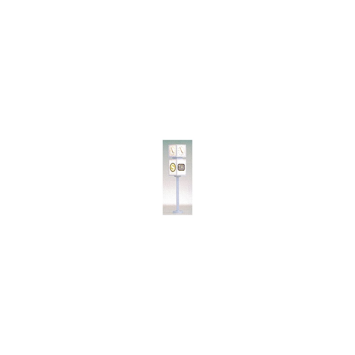 Illuminated Clock -- With DB/S Bahn Signs, 2-1/8′ High, HO, Brawa Modellspielwaren 5294