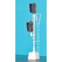 Union Switch & Signal 2-Headed Style D Block Signal - Assembled -- 3-Over-3 Aspect with Snow Shields, HO, Details West 942