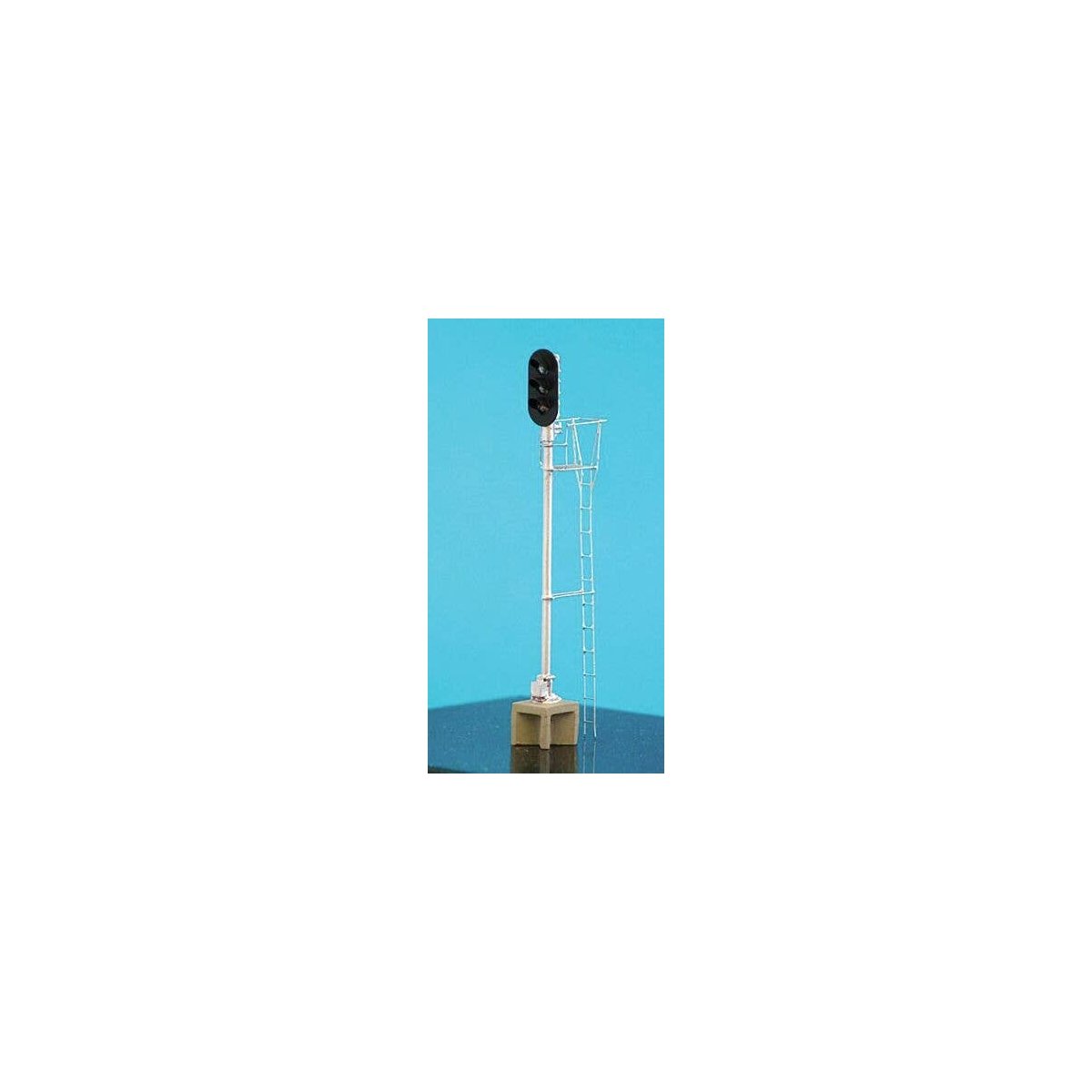 General Railway Signal Style D Block Signal - Assembled -- 3-Aspect w/Individual Visors, HO, Details West 938