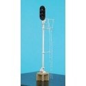 General Railway Signal Style D Block Signal - Assembled -- 3-Aspect w/Individual Visors, HO, Details West 938