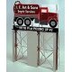 I.F. Art & Sons Roadside Billboard -- Suitable for HO/O Scales - 2-7/16 x 4-5/16′ 6.2 x 10.9cm, HO, Micro Structures 1281