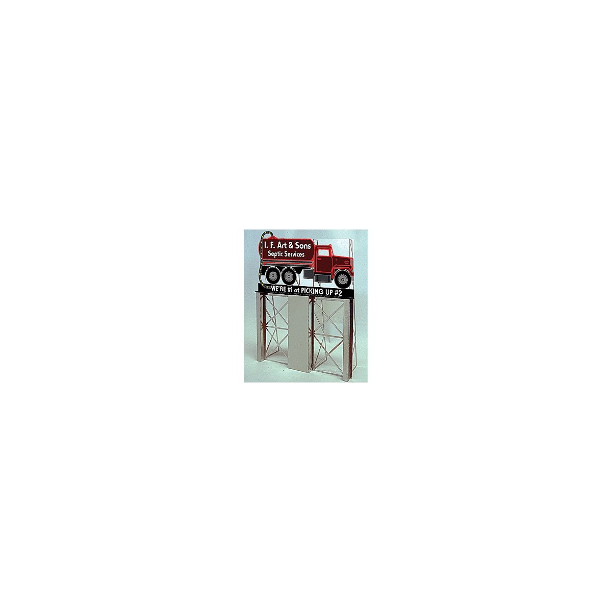 I.F. Art & Sons Roadside Billboard -- Suitable for HO/O Scales - 2-7/16 x 4-5/16′ 6.2 x 10.9cm, HO, Micro Structures 1281