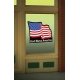U.S. Flag Animated Neon Window Sign -- Oversized Clear Background for HO, O, Cut to as s, All Scales, Micro Structures 9095