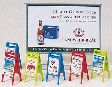 Advertising Boards - Kit, HO, Preiser Kg 17208