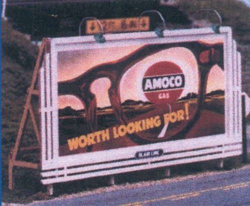 Laser-Cut Wood Billboards (1 Billboard Frame, Lamp Shades & Two Signs) -- Grille 1940s - 1960s, N, Blair Line 1432
