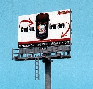 Laser-Cut Wood Billboards (1 Billboard Frame, Lamp Shades & Two Signs) -- Pylon 1960s - Present, N, Blair Line 1434