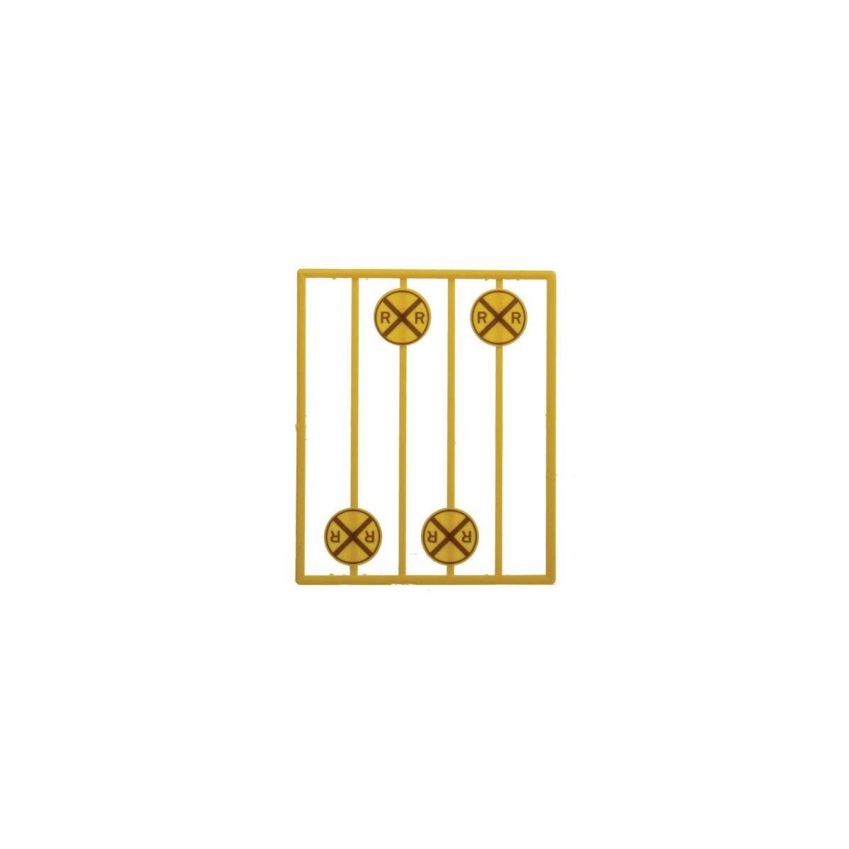 Modern Grade Crossing Advance Warning Signs -- Diagonal Cross pkg(8), O, Tichy Train Group 2061