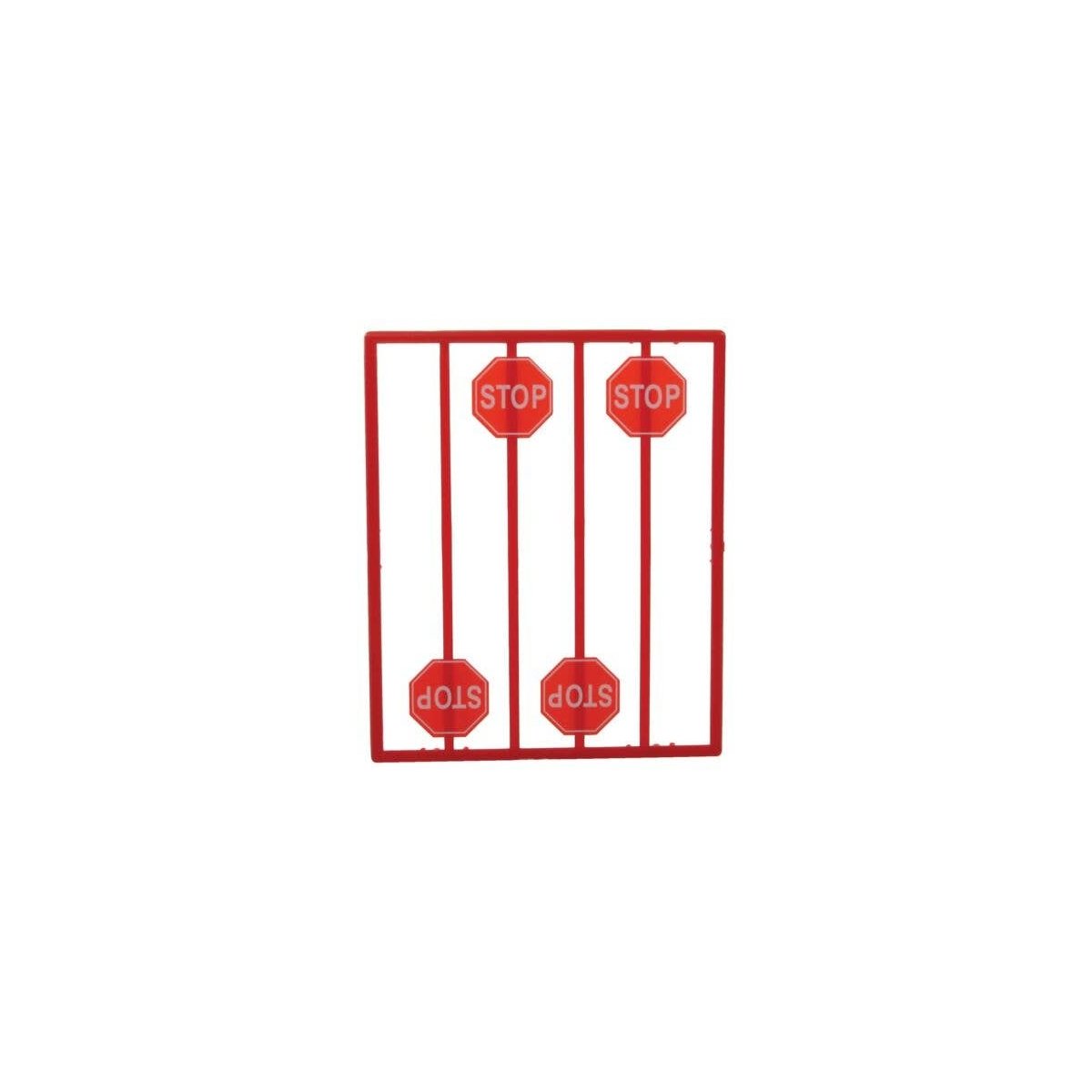 Red Stop Signs -- pkg(8), O, Tichy Train Group 2070