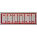 Modern Red Stop Signs -- pkg(18), N, Tichy Train Group 2612