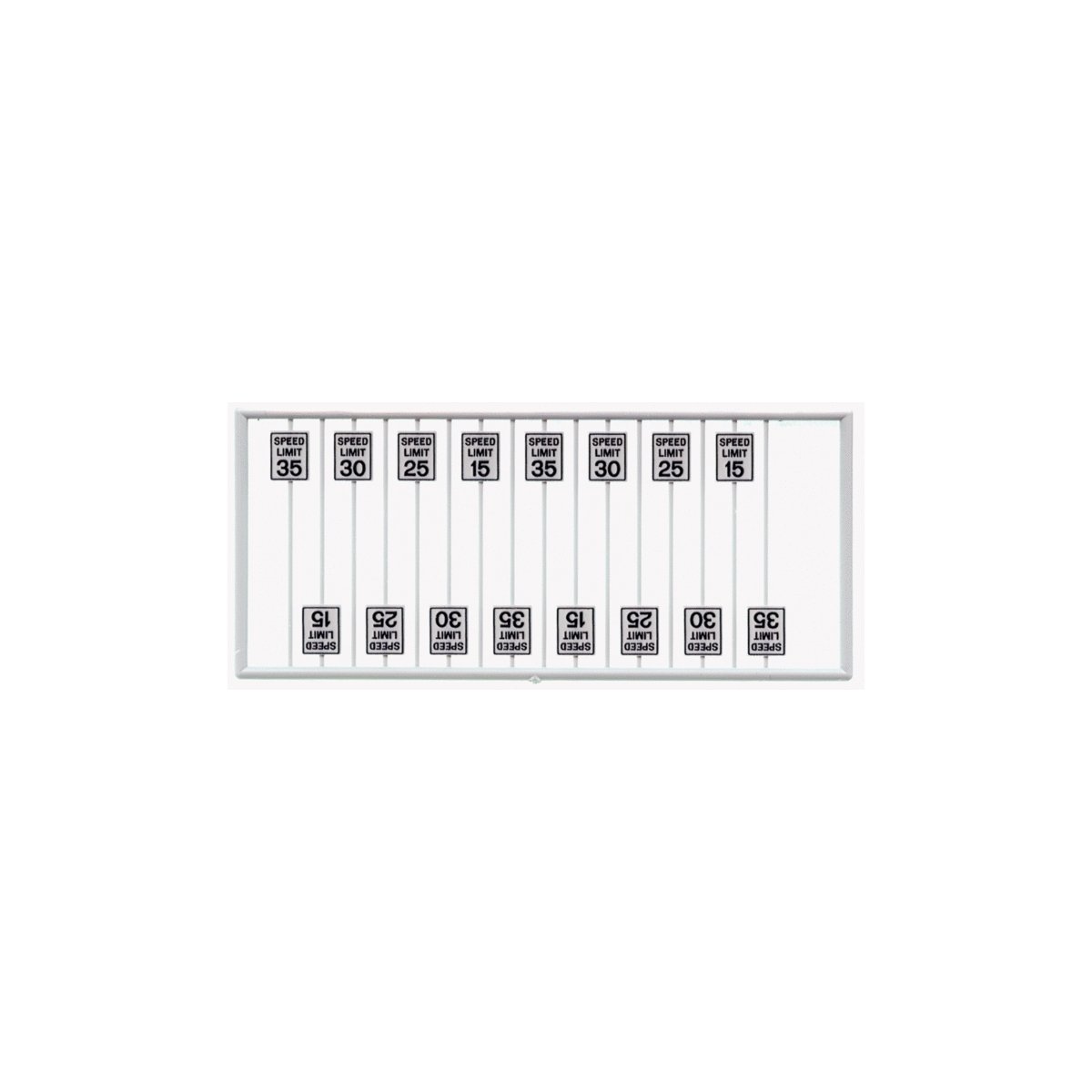 Speed Limit Signs pkg(16) -- Low Speeds, HO, Tichy Train Group 8259