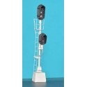 General Railway Signal Style D 2-Headed Style D Block Signal - Assembled -- 3-Over-2 Aspect with Snow, HO, Details West 944