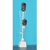 General Railway Signal Style D 2-Headed Style D Block Signal - Assembled -- 3-Over-2 Aspect with Snow, HO, Details West 944