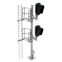 Double-Head Modern Hooded Signal - All Scales Signal System -- Left Hand, HO, Atlas Model Railroad Co. 70000096