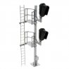 Double-Head Modern Hooded Signal - All Scales Signal System -- Left Hand, HO, Atlas Model Railroad Co. 70000096