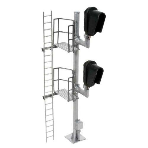 Double-Head Modern Hooded Signal - All Scales Signal System -- Left Hand, HO, Atlas Model Railroad Co. 70000096