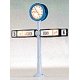 Illuminated Clock -- Platform w/Train Direction Signs, 2′ High, HO, Brawa Modellspielwaren 5290