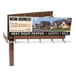 Modern Dual-Sided Billboard with Ads - Assembled, N, Atlas Model Railroad Co. BLMA520
