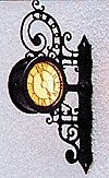 Illuminated Clock -- Historic Wall Clock - Baden-Baden, HO, Brawa Modellspielwaren 5361