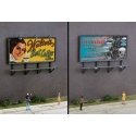 Wall-Mounted Billboard pkg(3) -- Kit, HO, Walthers SceneMaster 4253