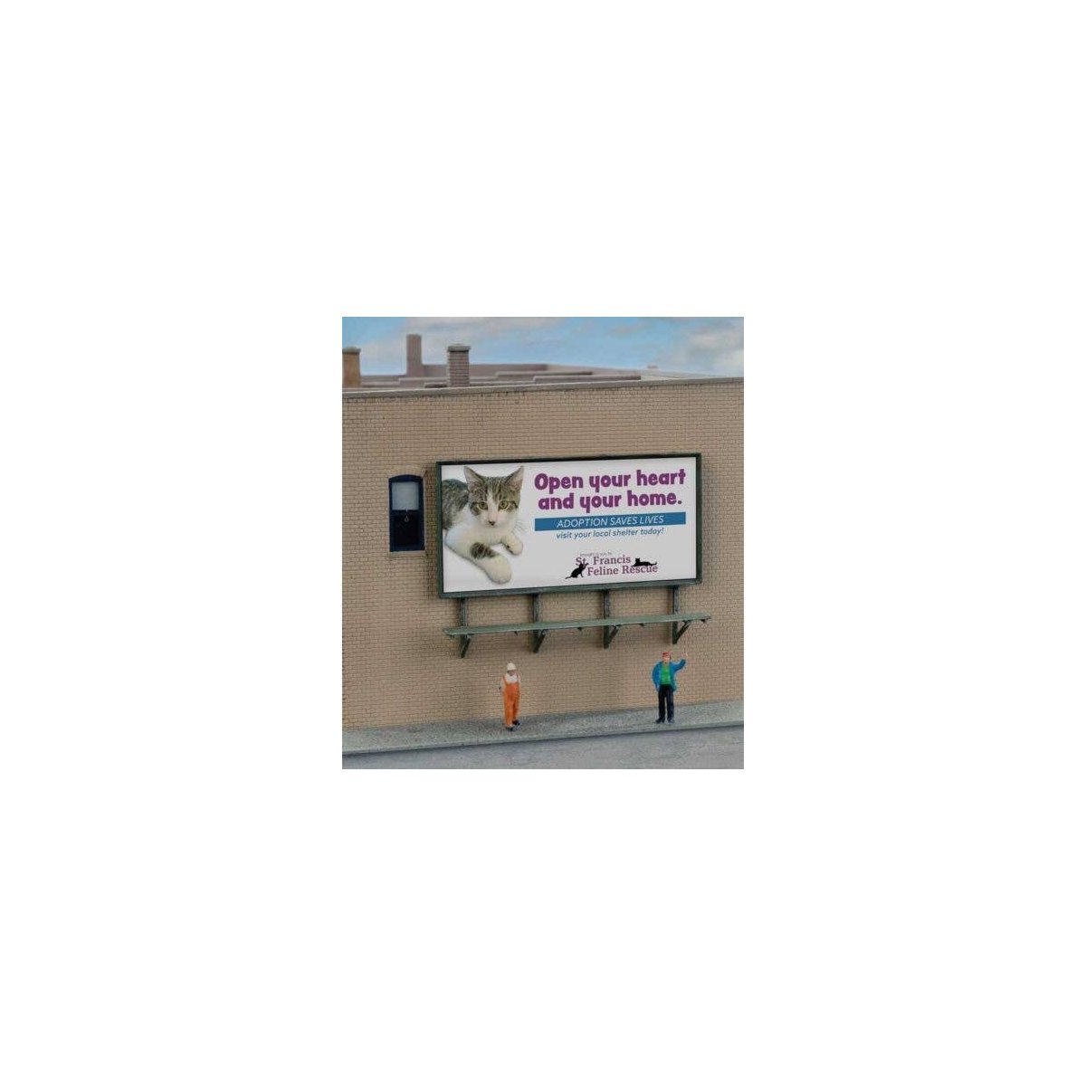 Wall-Mounted Billboard -- Kit pkg(3), N, Walthers SceneMaster 9020