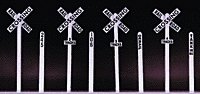 Crossbuck and Milepost Set, HO, Rix Products 660