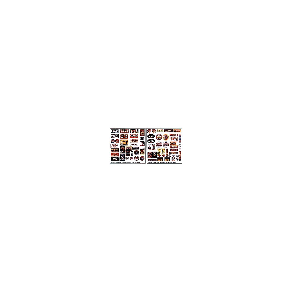 Storefront & Advertising Signs -- Porcelain Advertising Set 2, HO, Blair Line 139