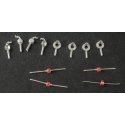 Extra Crossing Signal Lights with LEDs pkg(2) -- For 235-913 (Sold Seperately), HO, Details West 959