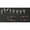 Extra Crossing Signal Lights with LEDs pkg(2) -- For 235-913 (Sold Seperately), HO, Details West 959