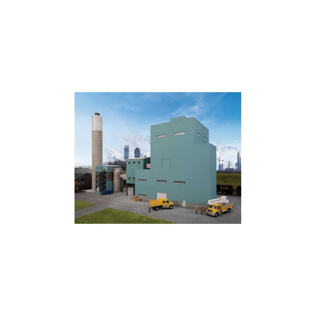 Lakefront Energy Power Plant with Dust Collector -- Kit - 28-1/2 x 7-13/16 x 17-7/8 72.3 x , HO, Walthers Cornerstone 4172