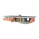 Mid-Century Modern Home -- Kit - 9-7/16 x 5-5/32 x 1-15/16′ 23.9 x 13 x 4.9cm, HO, Walthers Cornerstone 4156