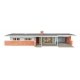 Mid-Century Modern Home -- Kit - 9-7/16 x 5-5/32 x 1-15/16′ 23.9 x 13 x 4.9cm, HO, Walthers Cornerstone 4156