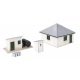 Municipal Water Tower -- Kit - 3-5/16 x 3-5/16 x 11-1/8′ 8.4 x 8.4 x 28.2cm, HO, Walthers Cornerstone 3550