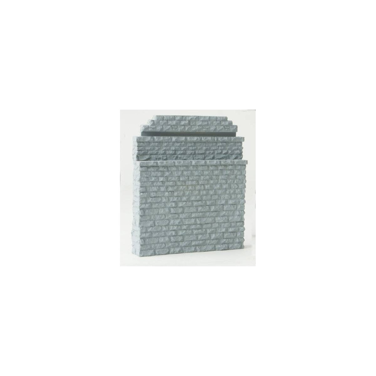 Double-Track Railroad Bridge Stone Abutment - Resin Casting -- Approximately 5 x 3/4 x 5-7/8, HO, Walthers Cornerstone 4584